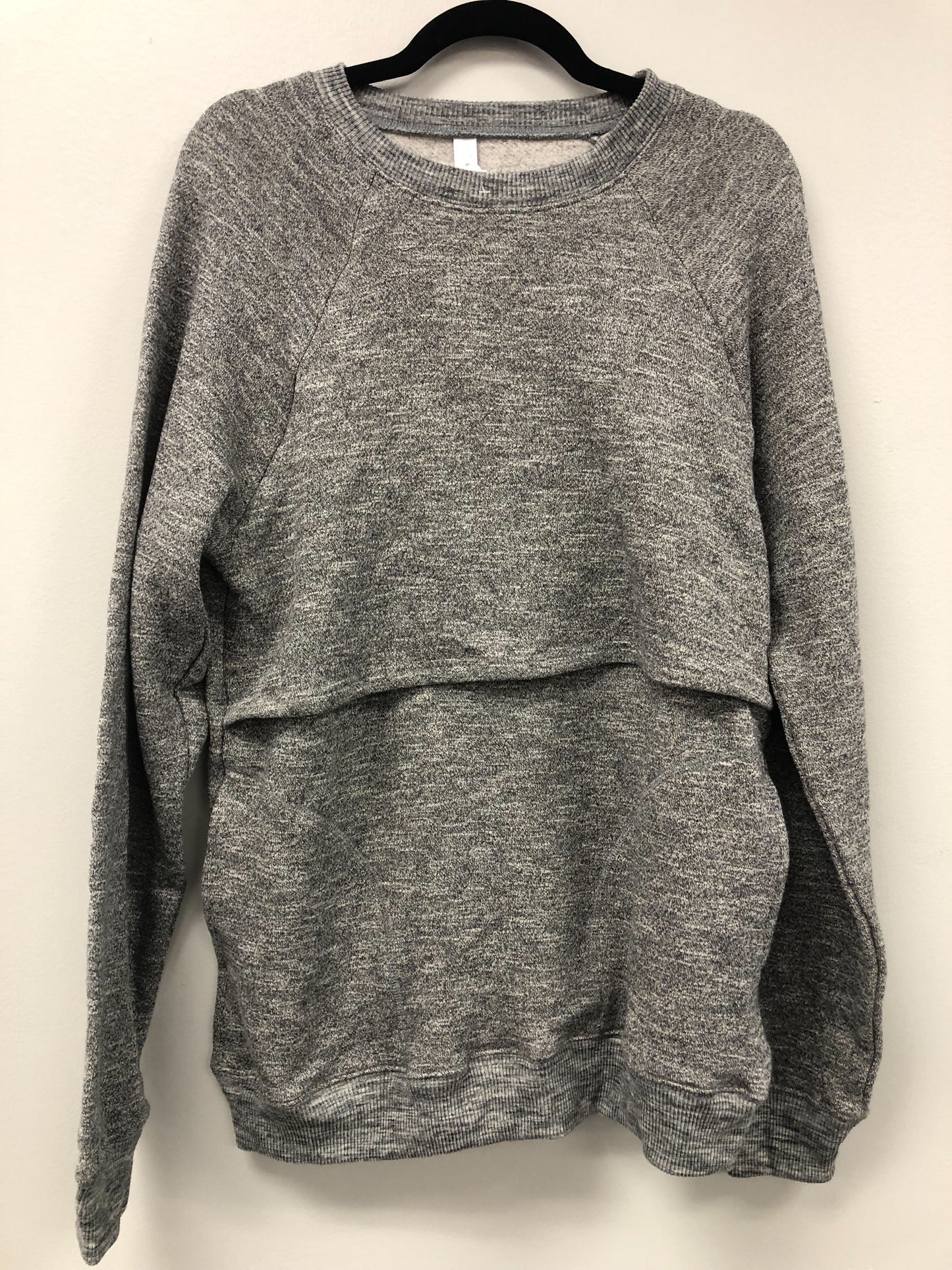 Outlet 5779 - Latched Mama Snuggle-Up Nursing Sweatshirt - Heathered Grey - XS/S