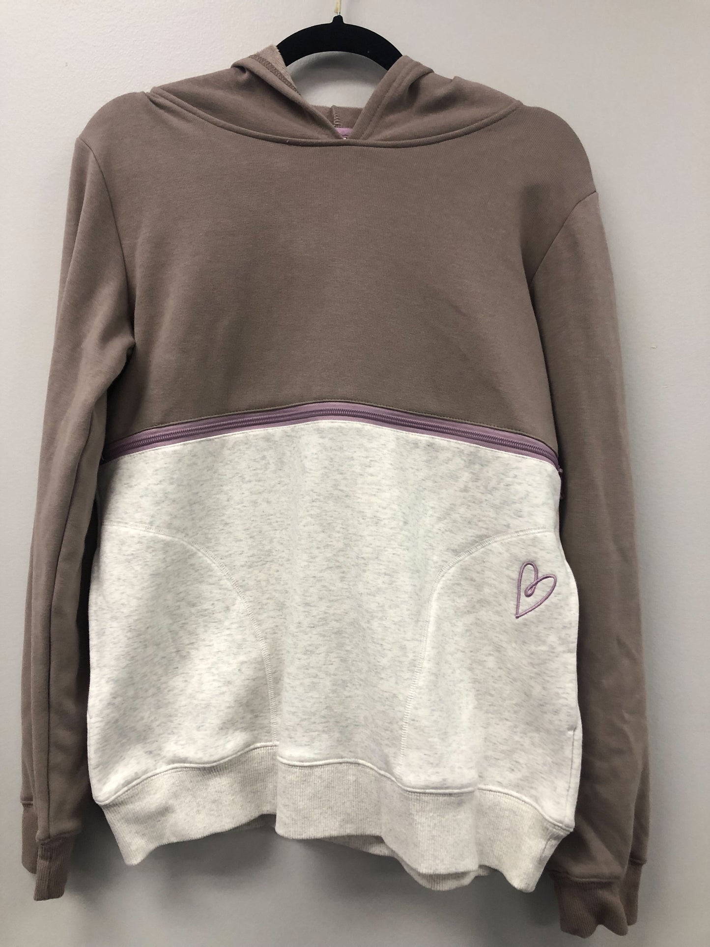 Outlet 5515 - Latched Mama Trailblazer Nursing Hoodie - Taupe/Oatmeal - Small