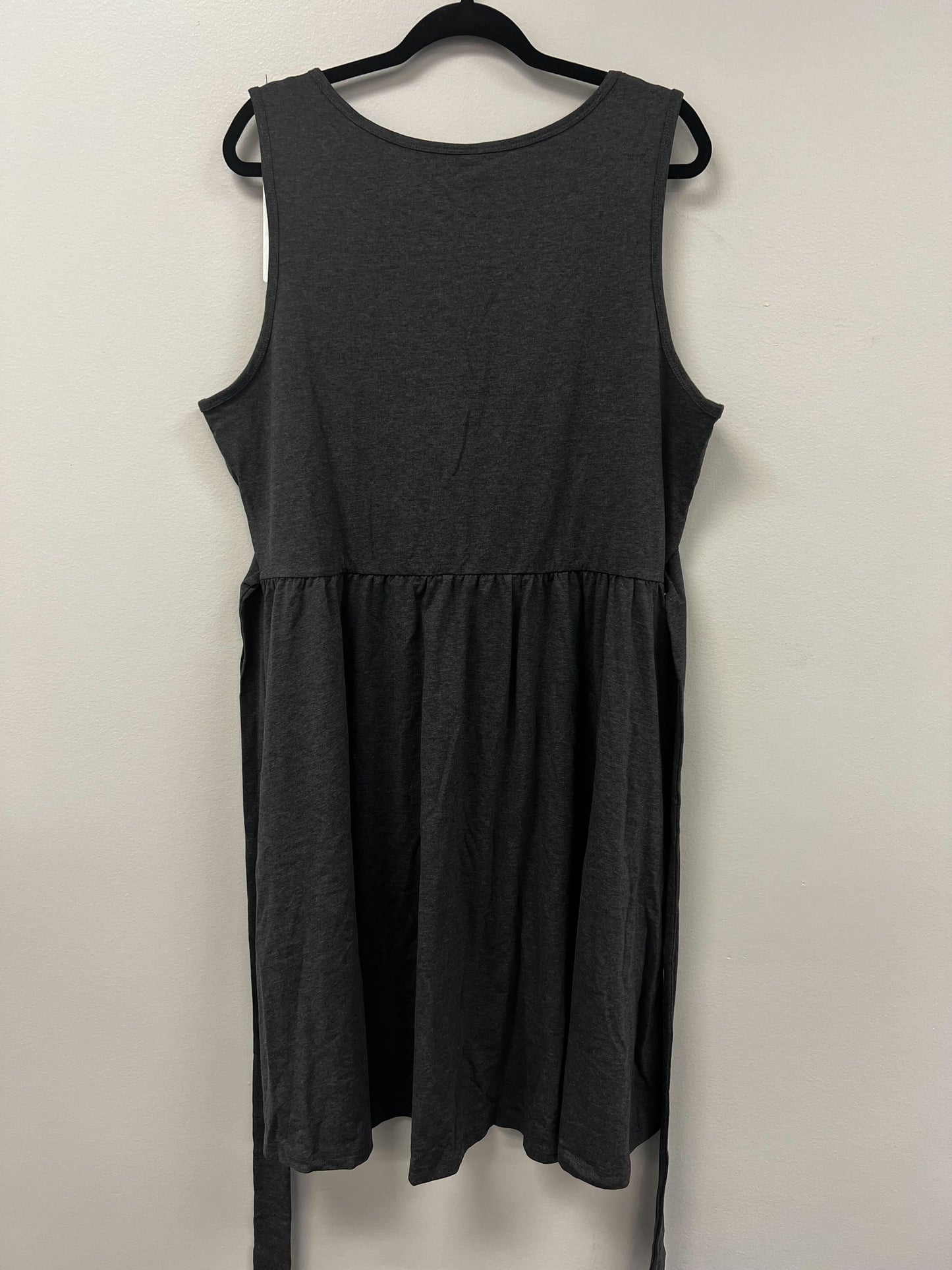 Outlet 5909 - Latched Mama Classic Cotton Nursing Dress - Dark Charcoal - 2X