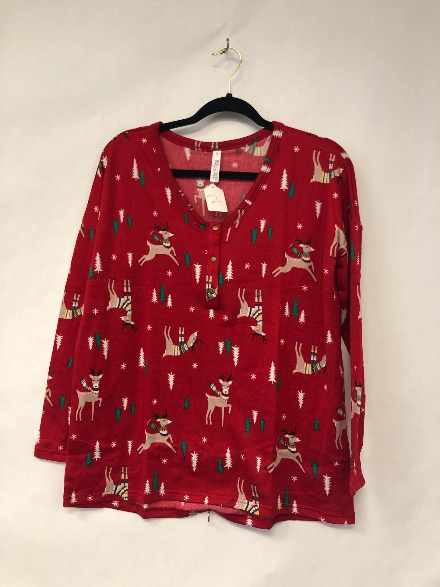 Outlet 6282 - Latched Mama Holiday Jogger Shirt - Holly Jolly - Medium