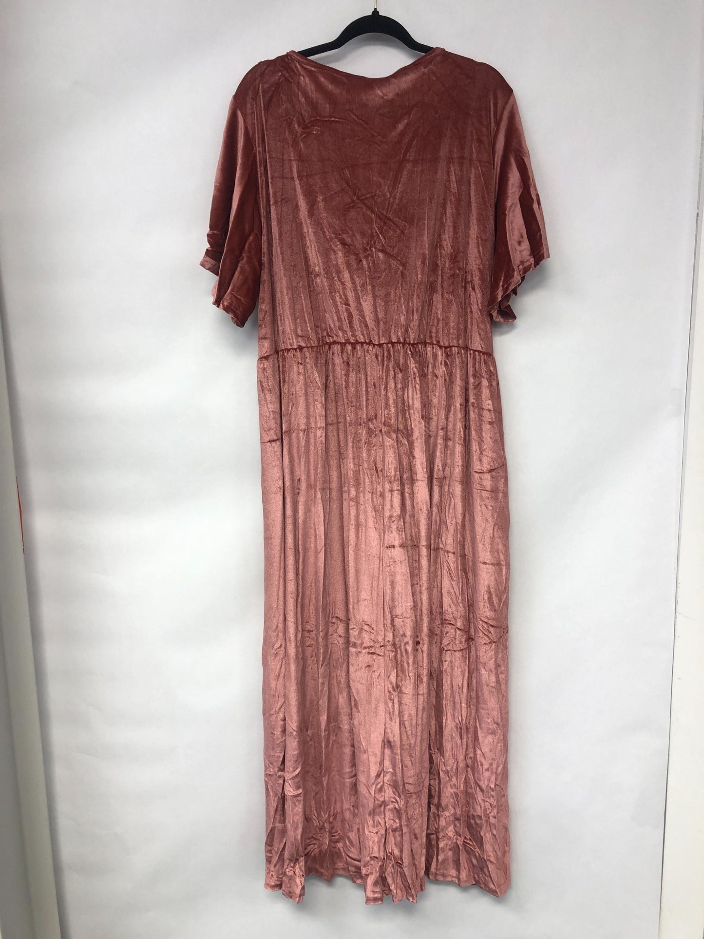 Outlet 6025 - Latched Mama Velour Nursing Maxi - Dusty Rose - 3X