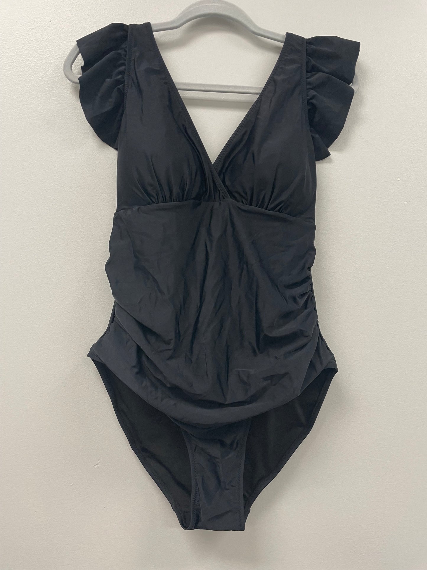 Outlet 5595 - Latched Mama Lace Up Nursing Swim One Piece - Black - Large
