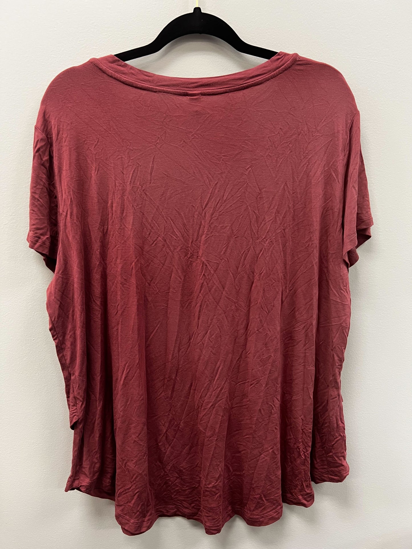 Outlet 5628 - V-Neck Boyfriend Nursing Tee - Rosewood - 2X