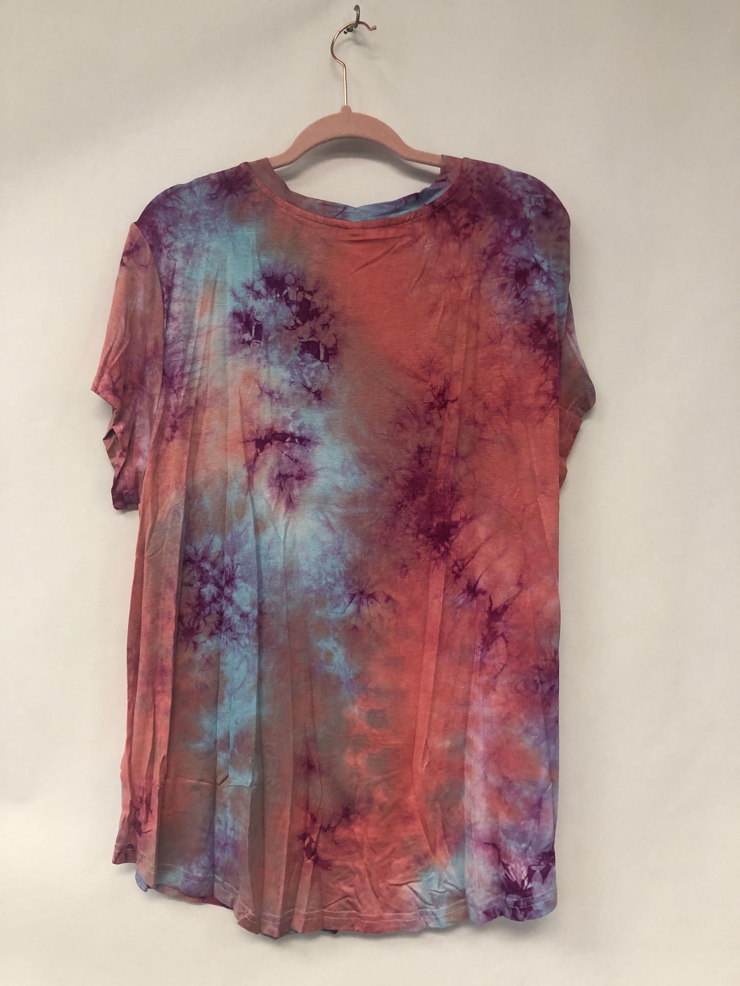 Outlet 6208 - V-Neck Boyfriend Nursing Tee - Vibrant Sunset - 2X