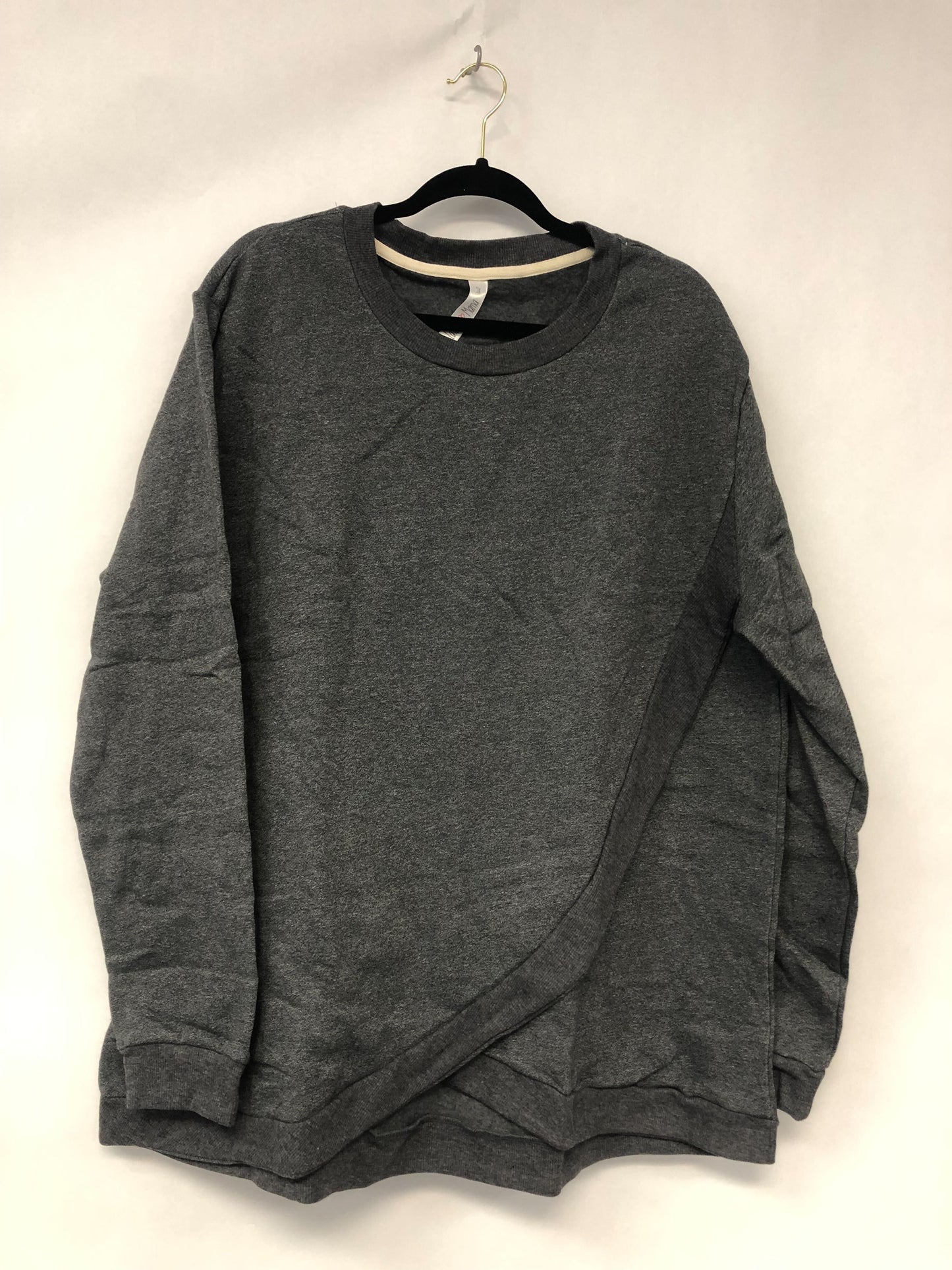 Outlet 6198 - Latched Mama Lightweight Petal Nursing Crewneck - Slate Fleece - 3X