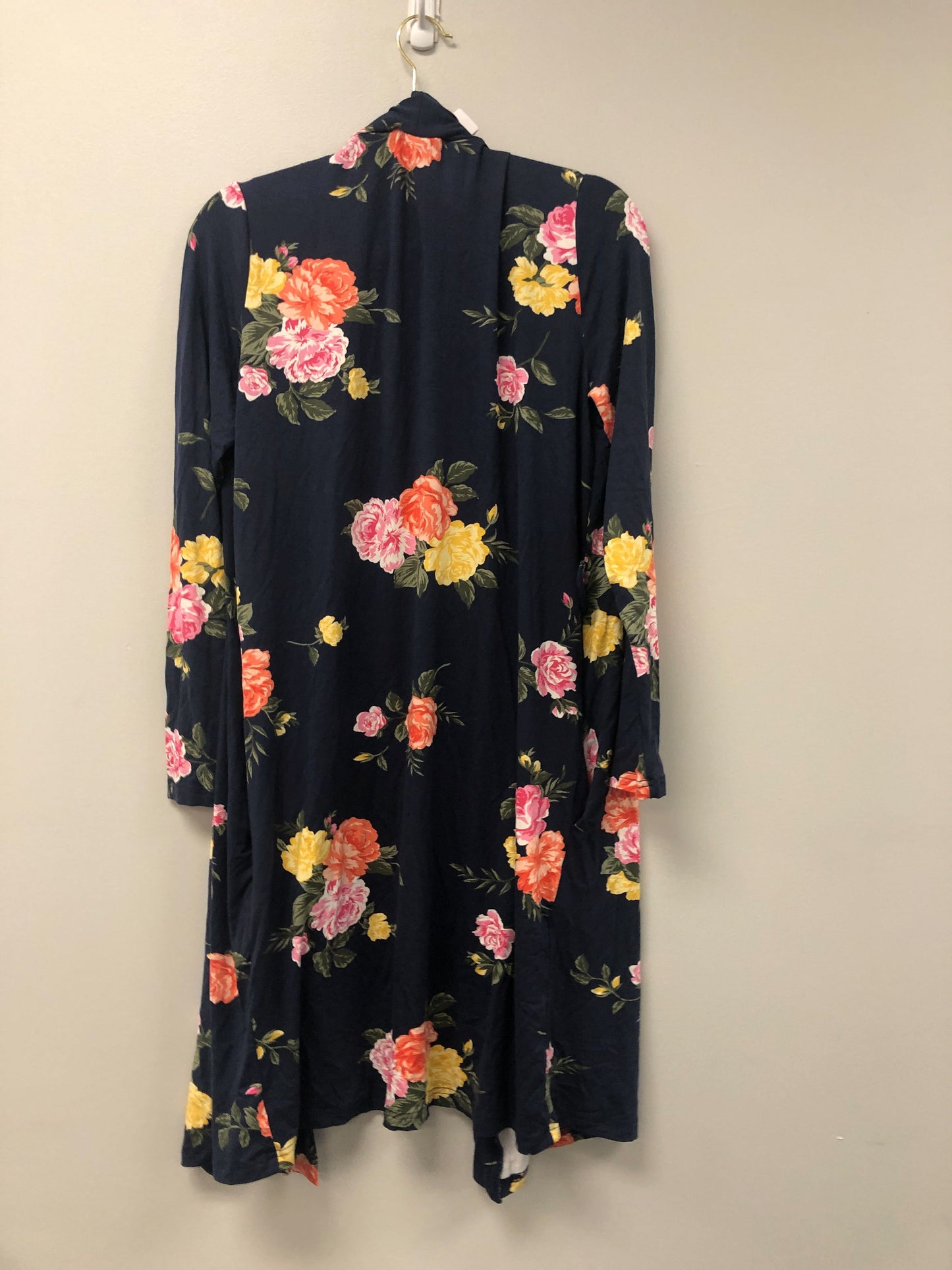 Outlet 5996 - Latched Mama Maternity Labor Nursing Robe - Navy English Garden - XS/S