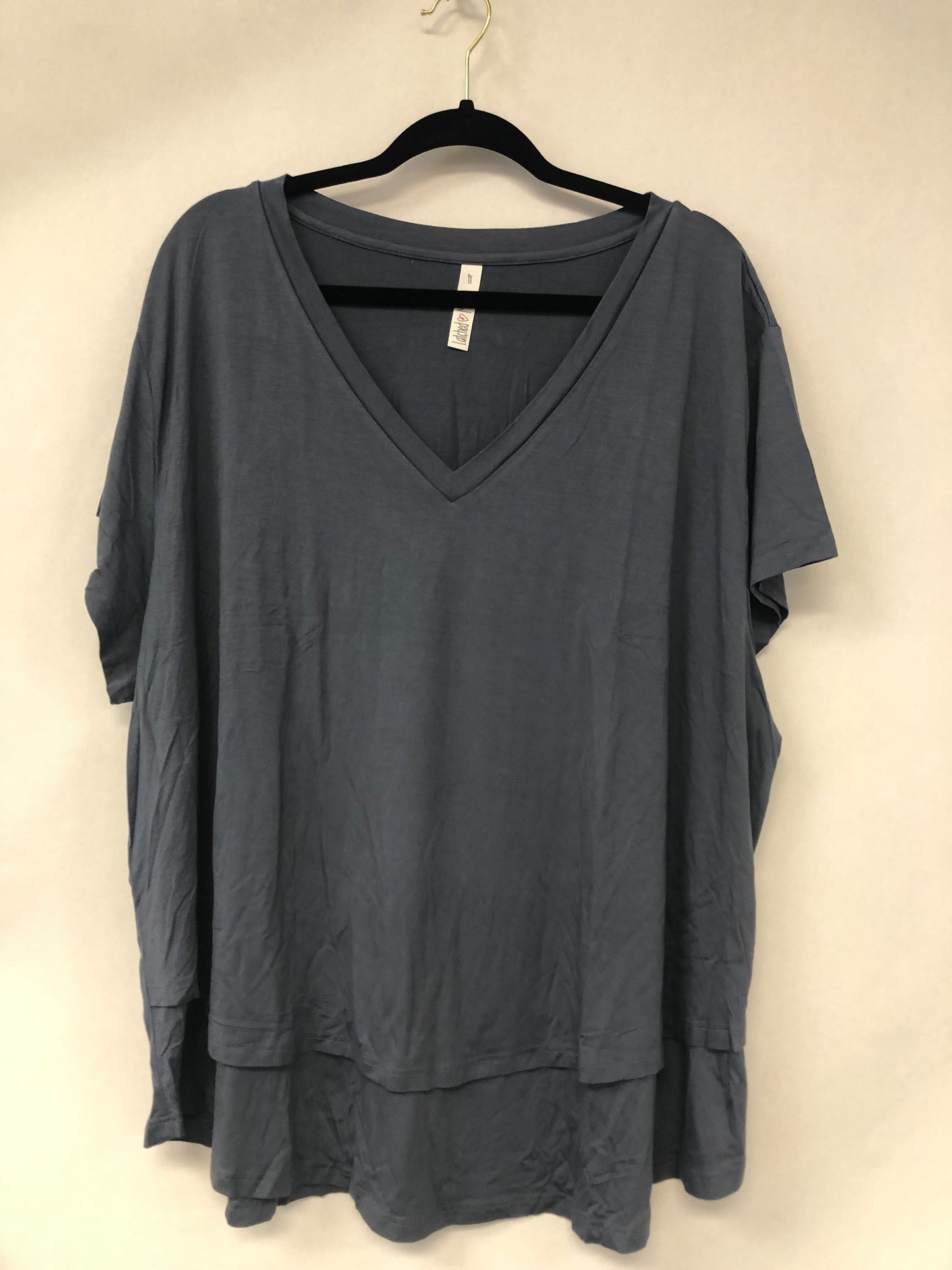 Outlet 6112 - Printed V-Neck Boyfriend Nursing Tee - Stormy Grey - 4X