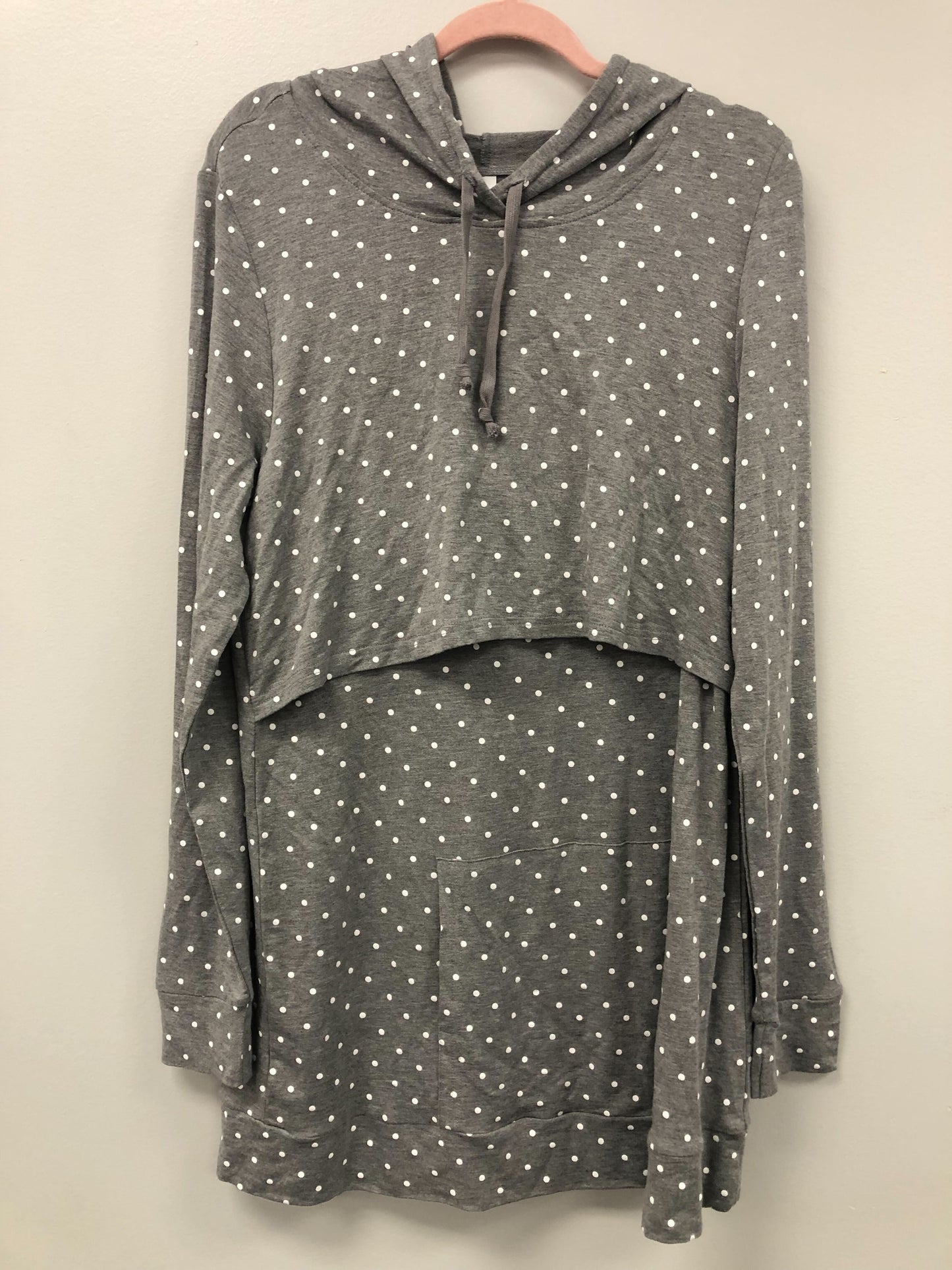 Outlet 5798 - Latched Mama Cloud Nursing Hoodie - Grey Dots - Extra Large