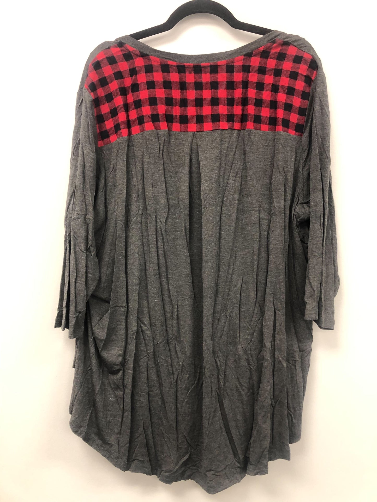Outlet 5917 - Latched Mama 3/4 Sleeve Scoop Neck Nursing Top 2.0 - Mama Bear - 3X