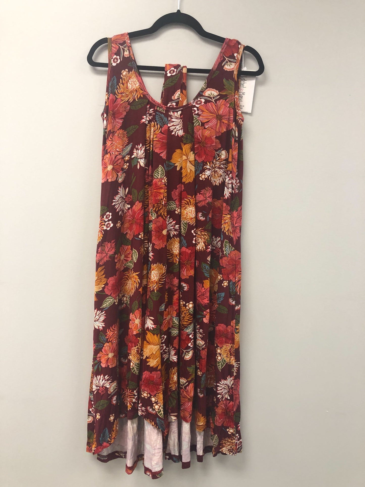 Outlet 5979 - Latched Mama Printed Nursing Romper - Retro Wine - Petite
