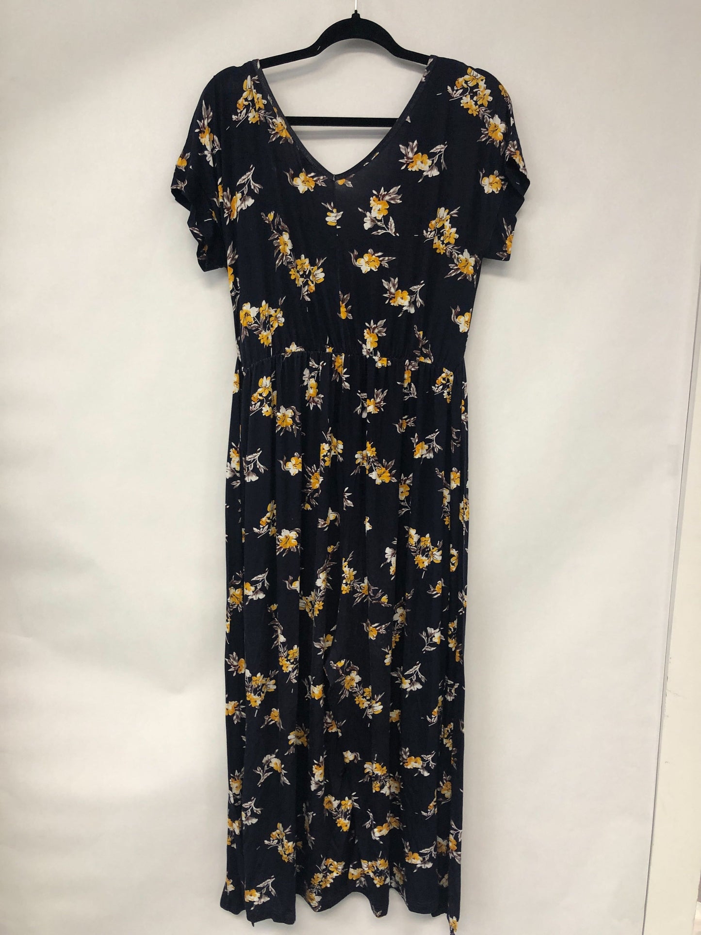Outlet 6097 - Latched Mama V-Neck Nursing Jumpsuit - Canary Blooms - Large