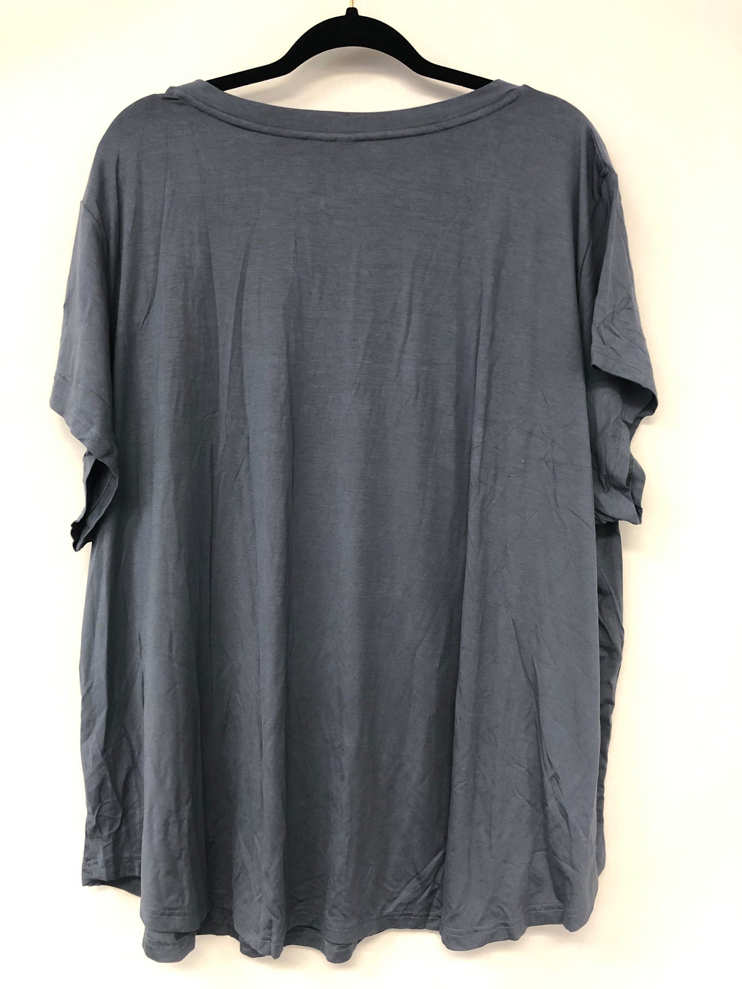 Outlet 6112 - Printed V-Neck Boyfriend Nursing Tee - Stormy Grey - 4X