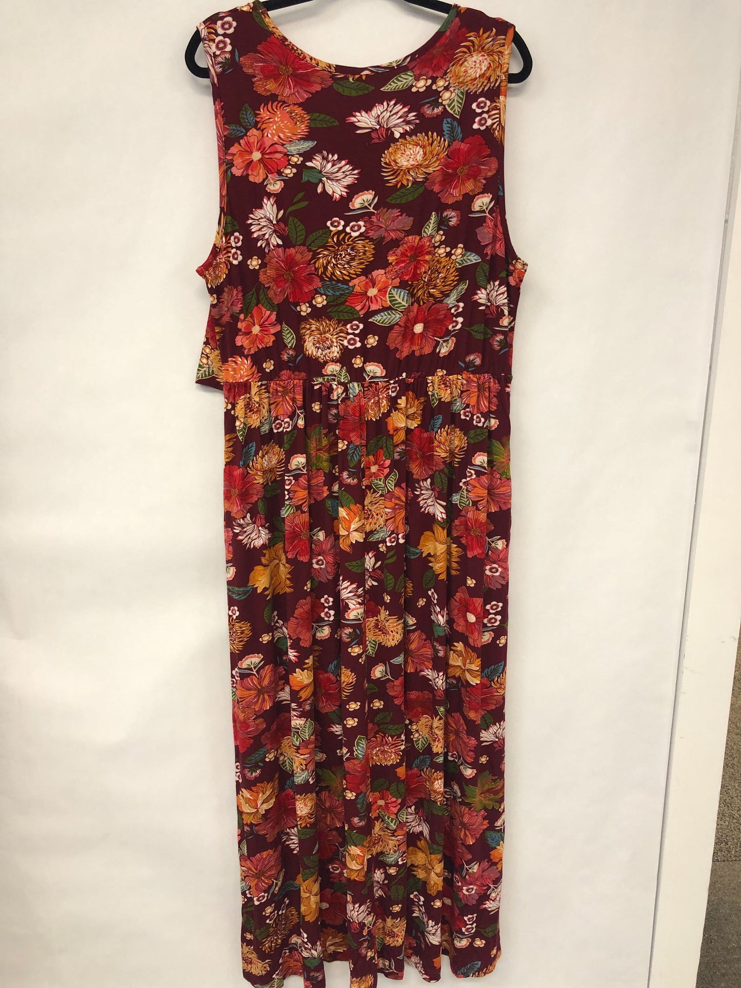 Outlet 6265 - Latched Mama Boardwalk Nursing Maxi - Wine Retro - 2X