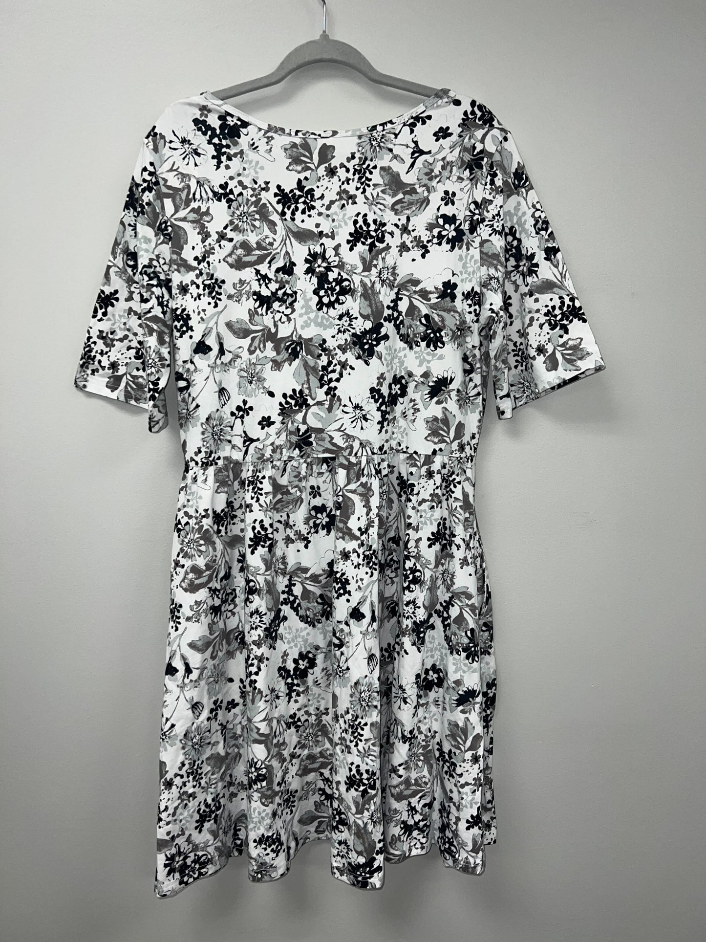 Outlet 5691 - Latched Mama Simple Cotton Nursing Dress - Icicle - 1X