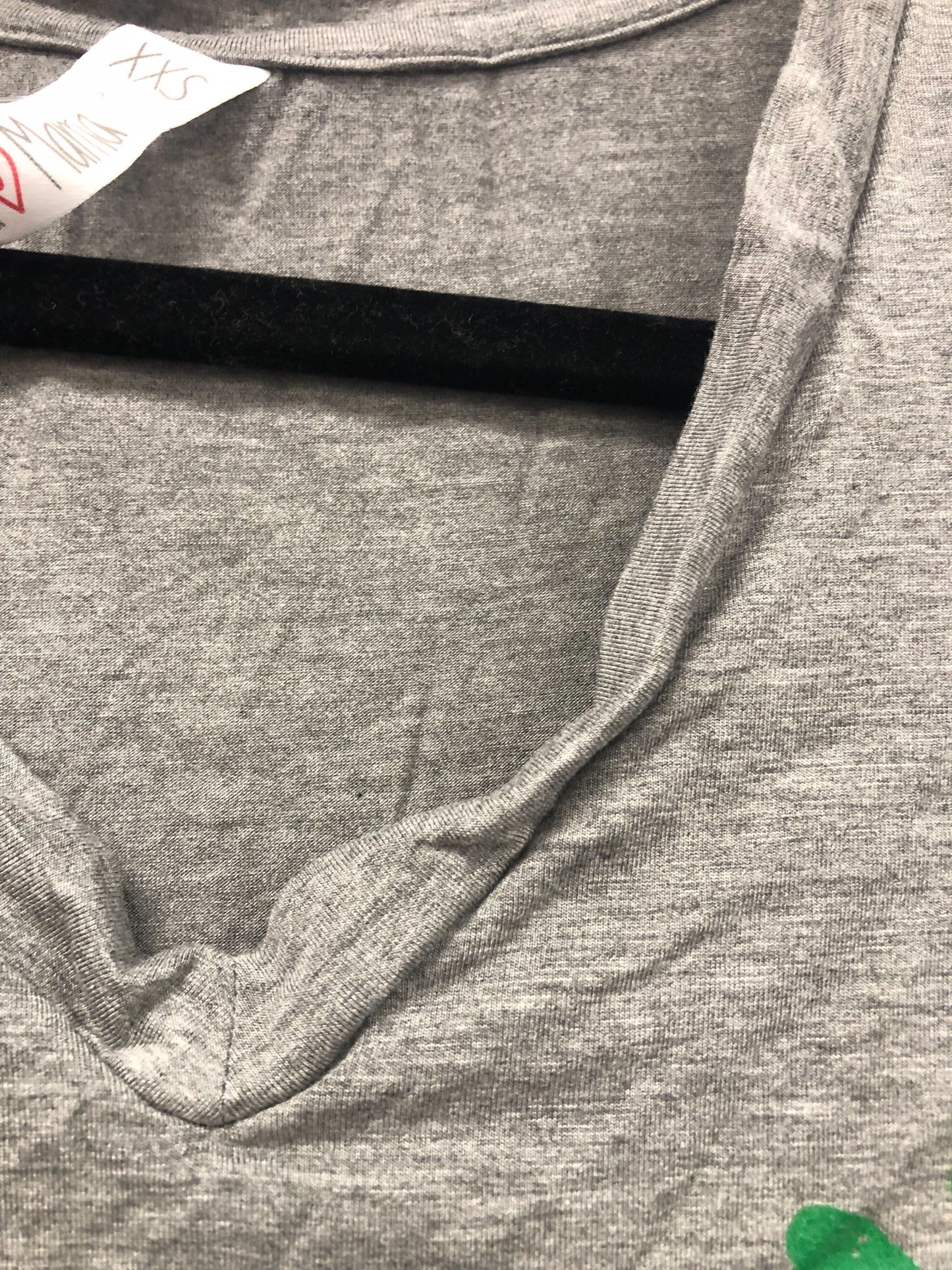 Outlet 5518 - Printed V-Neck Boyfriend Nursing Tee - Grey - Extra Extra Small