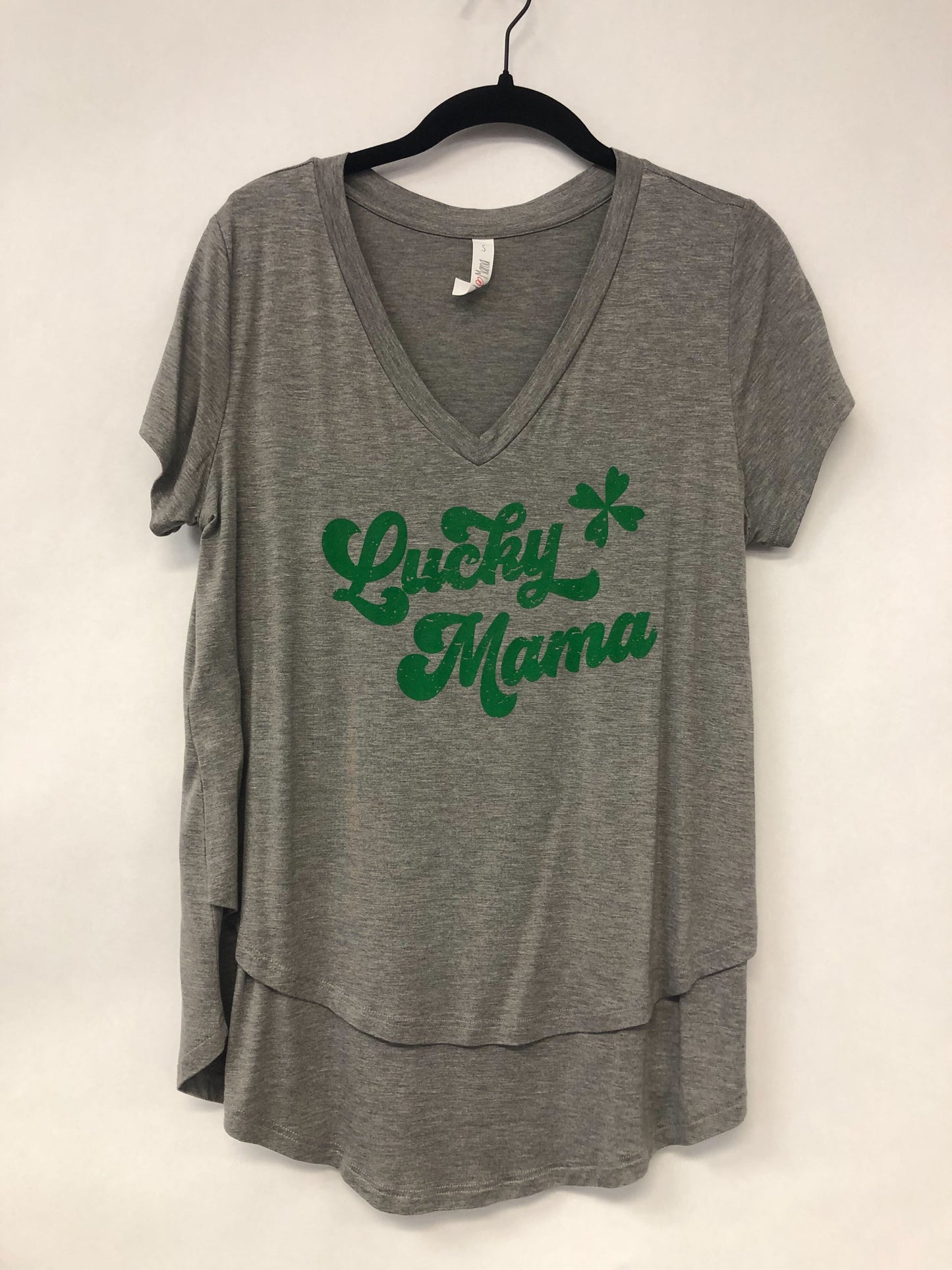 Outlet 6241 - Latched Mama Lucky Mama Nursing Tee - Grey - Small
