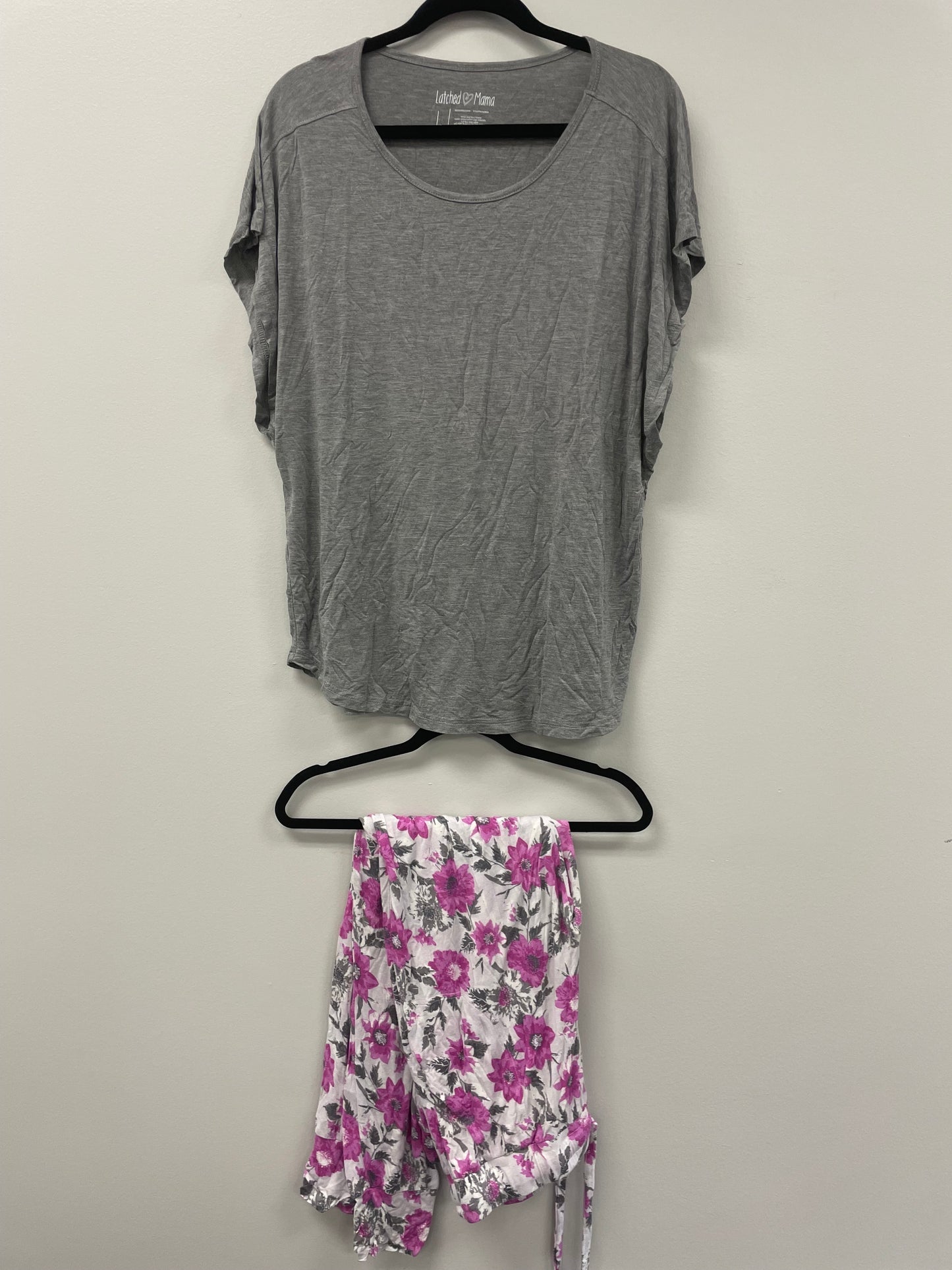 Outlet 5588 - Latched Mama Comfort Jogger Set - Camellia Fog - Large