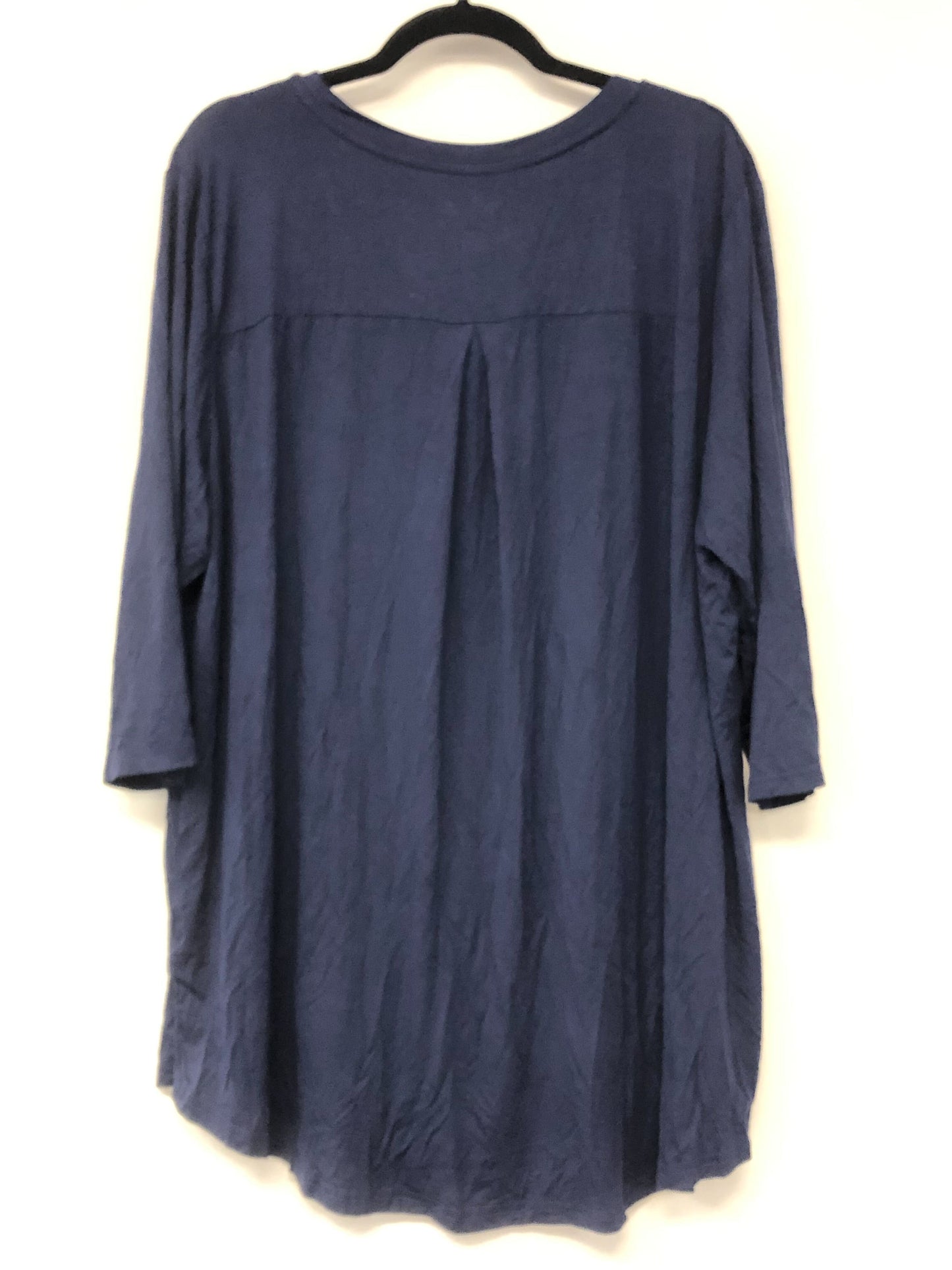 Outlet 6138 - Latched Mama Oxytocin Scoop Neck Nursing Top - Navy - 3X