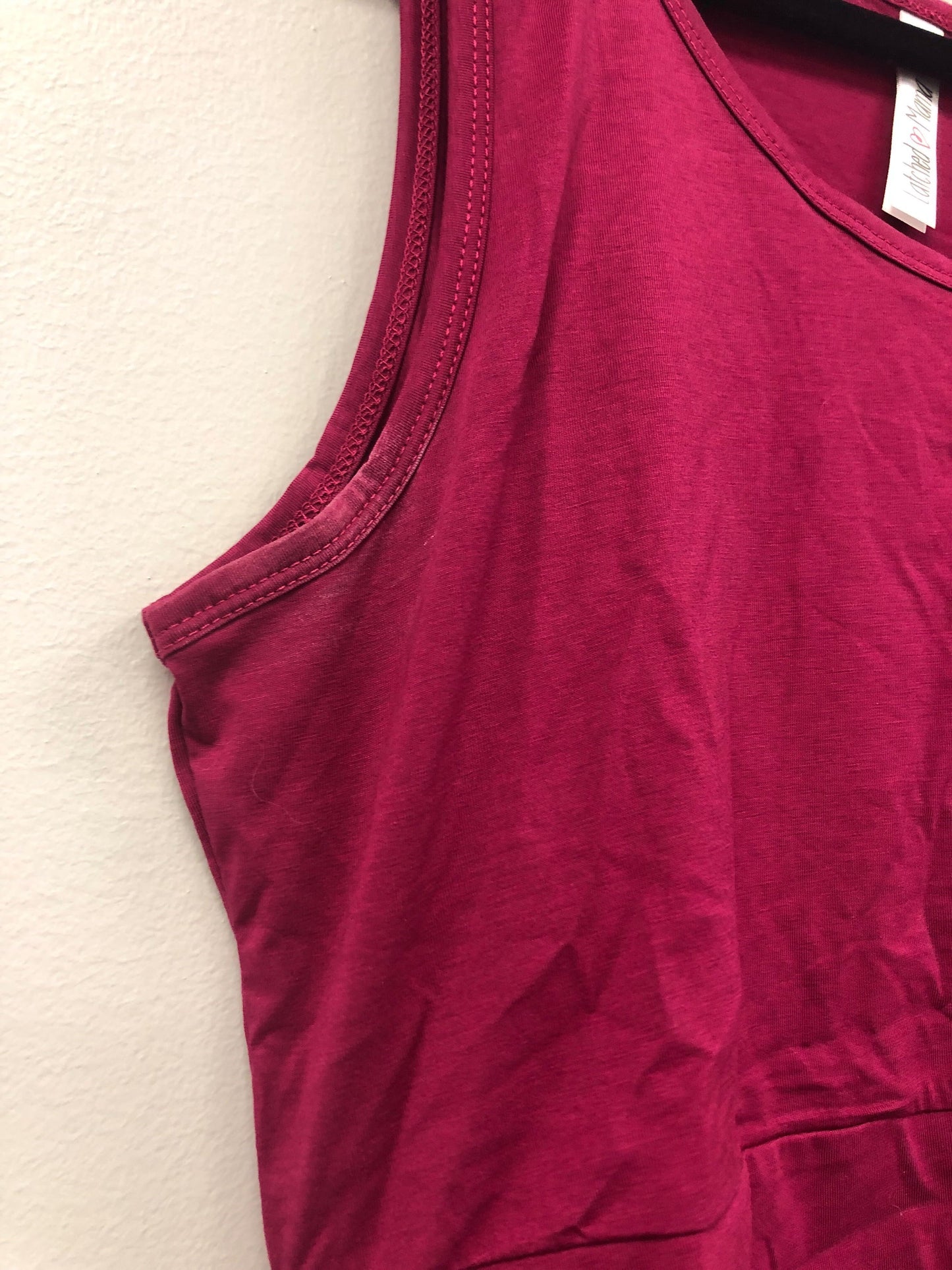 Outlet 5810 - Latched Mama Sunkissed Nursing Sundress - Magenta - Large