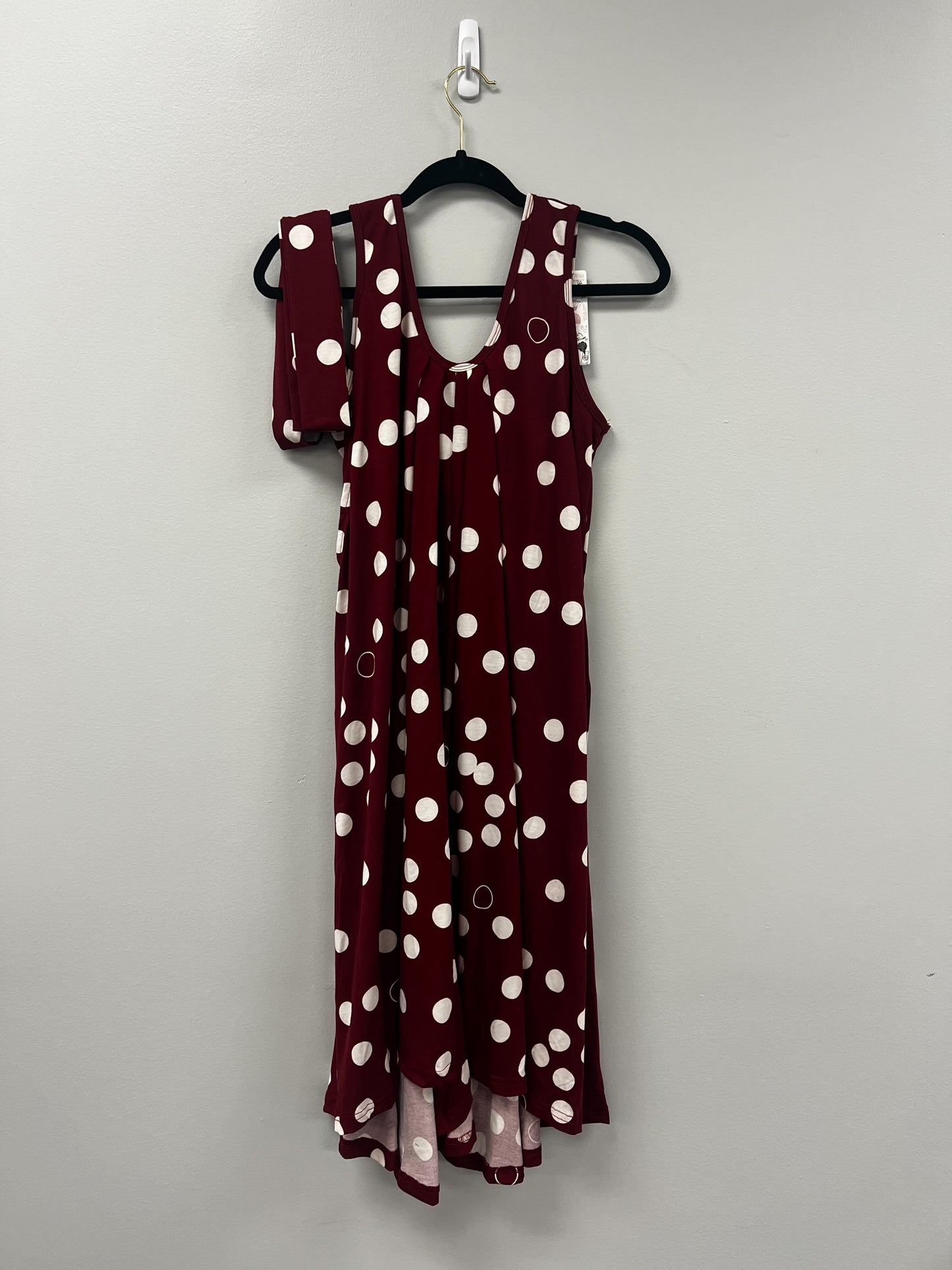 Outlet 5718 - Latched Mama Printed Nursing Romper - Crimson Dots - Standard