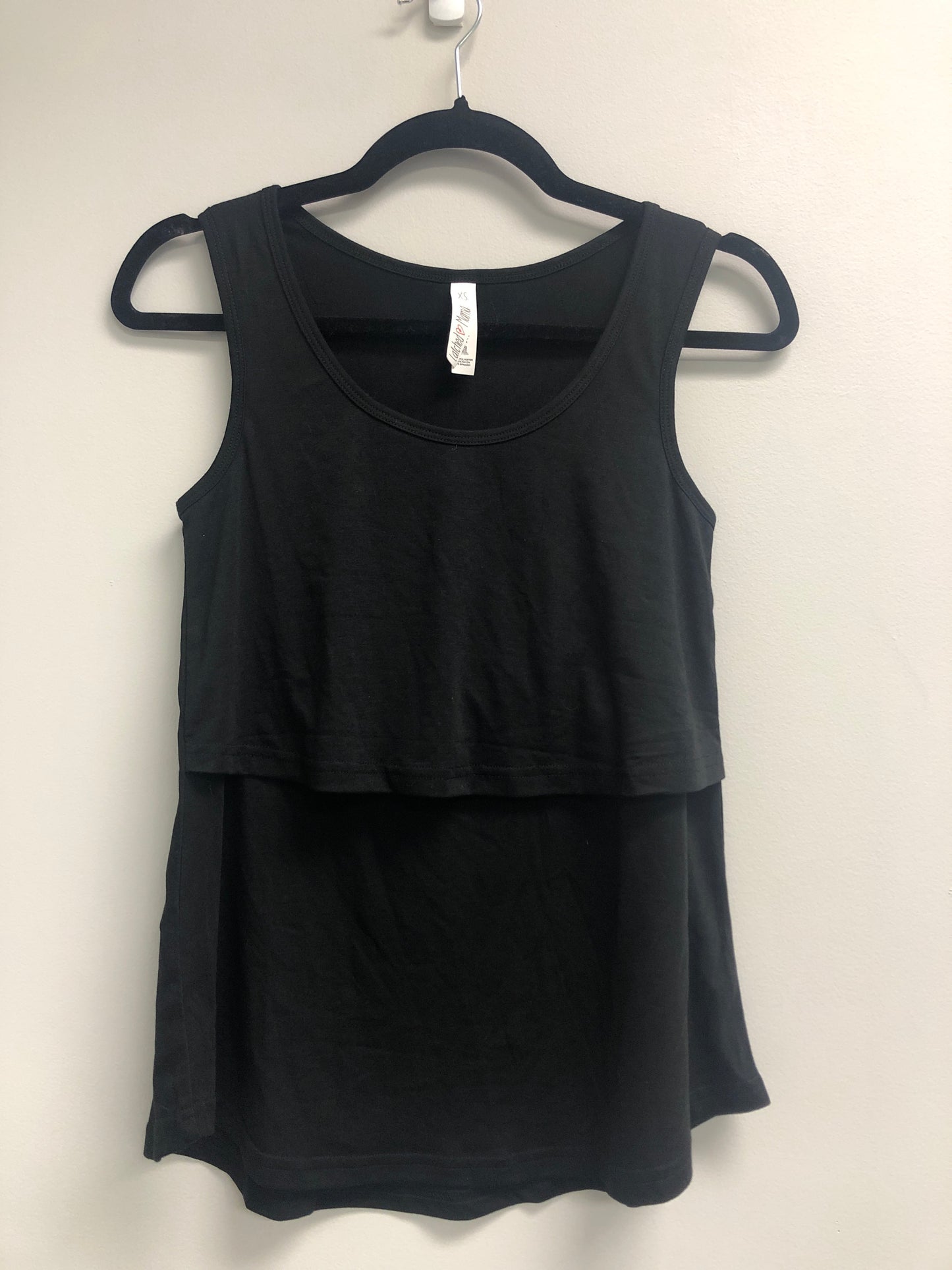 Outlet 6869 - Latched Mama Swing Nursing Tank - Final Sale - Black - Extra Small