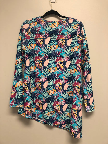 Outlet 6573 - Latched Mama Asymmetrical Nursing Swim Cover Up - Final Sale - Tropical Teal - Medium