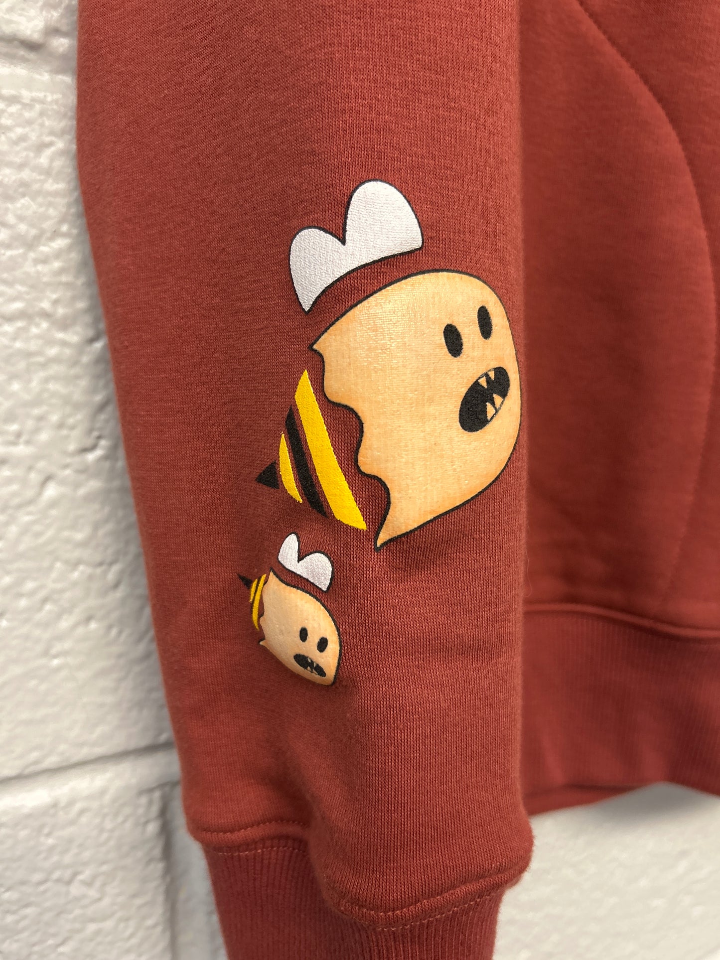 Outlet 7237 - The Latched Mama Heavy Hoodie - Boo Bees - Rust - Large