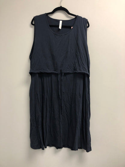 Outlet 7034 - Latched Mama Drawstring Tank Dress 2.0 - Navy - 2X