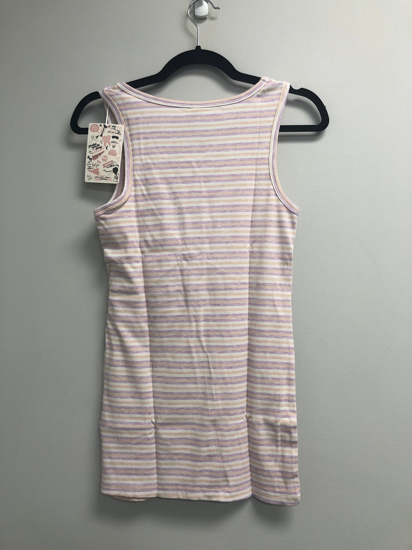 Outlet 6820 - Latched Mama Ribbed Nursing Tank - Lilac/Wheat/Cream - Extra Small