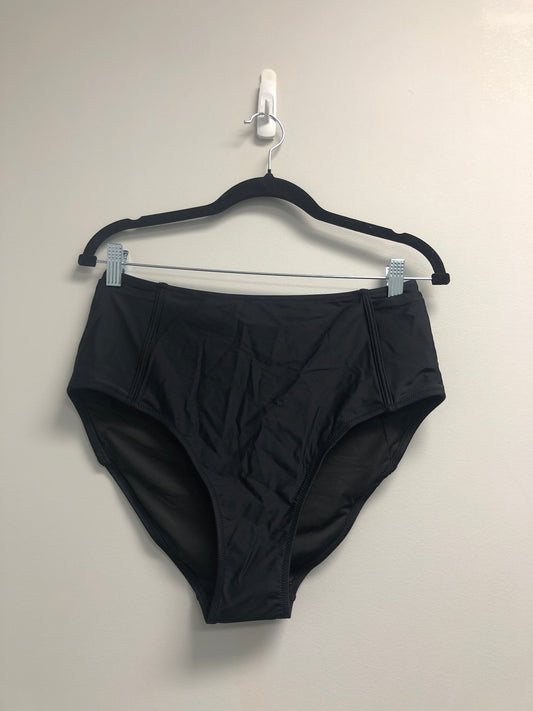Outlet 7117 - Latched Mama High Waisted Swim Bottoms with Pockets - Final Sale - Black - Medium