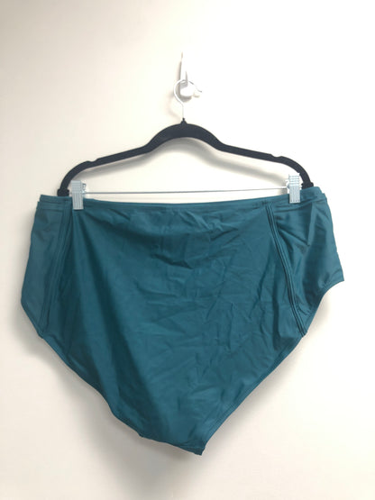 Outlet 7114 - Latched Mama High Waisted Swim Bottoms with Pockets - Final Sale - Ocean Teal - 2X