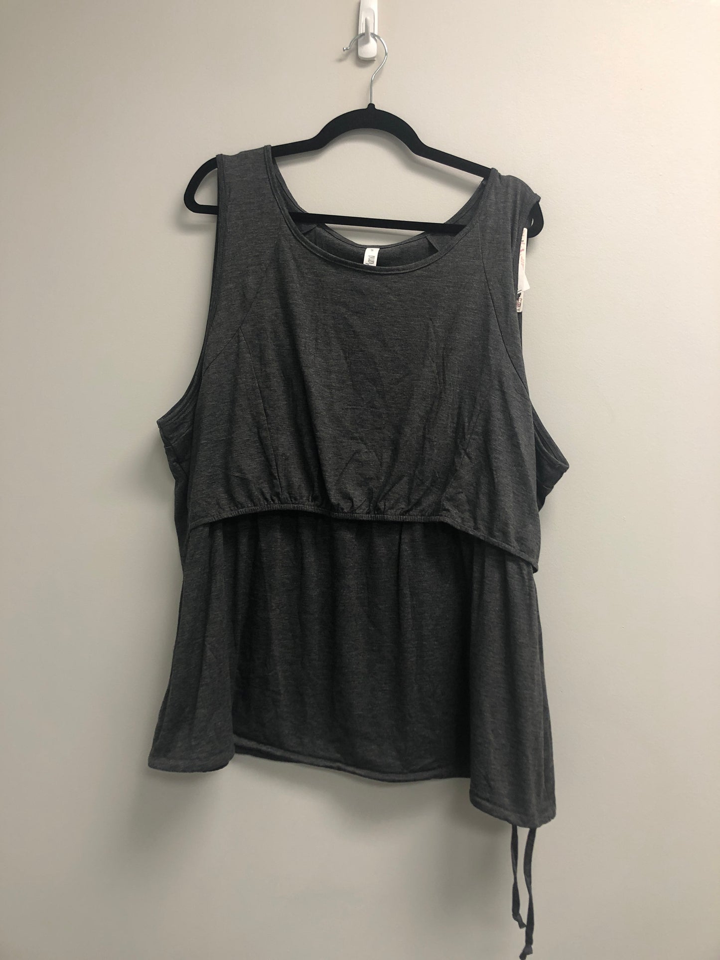 Outlet 6808 - Latched Mama Active Nursing Tank - Final Sale - Dark Charcoal - 4X