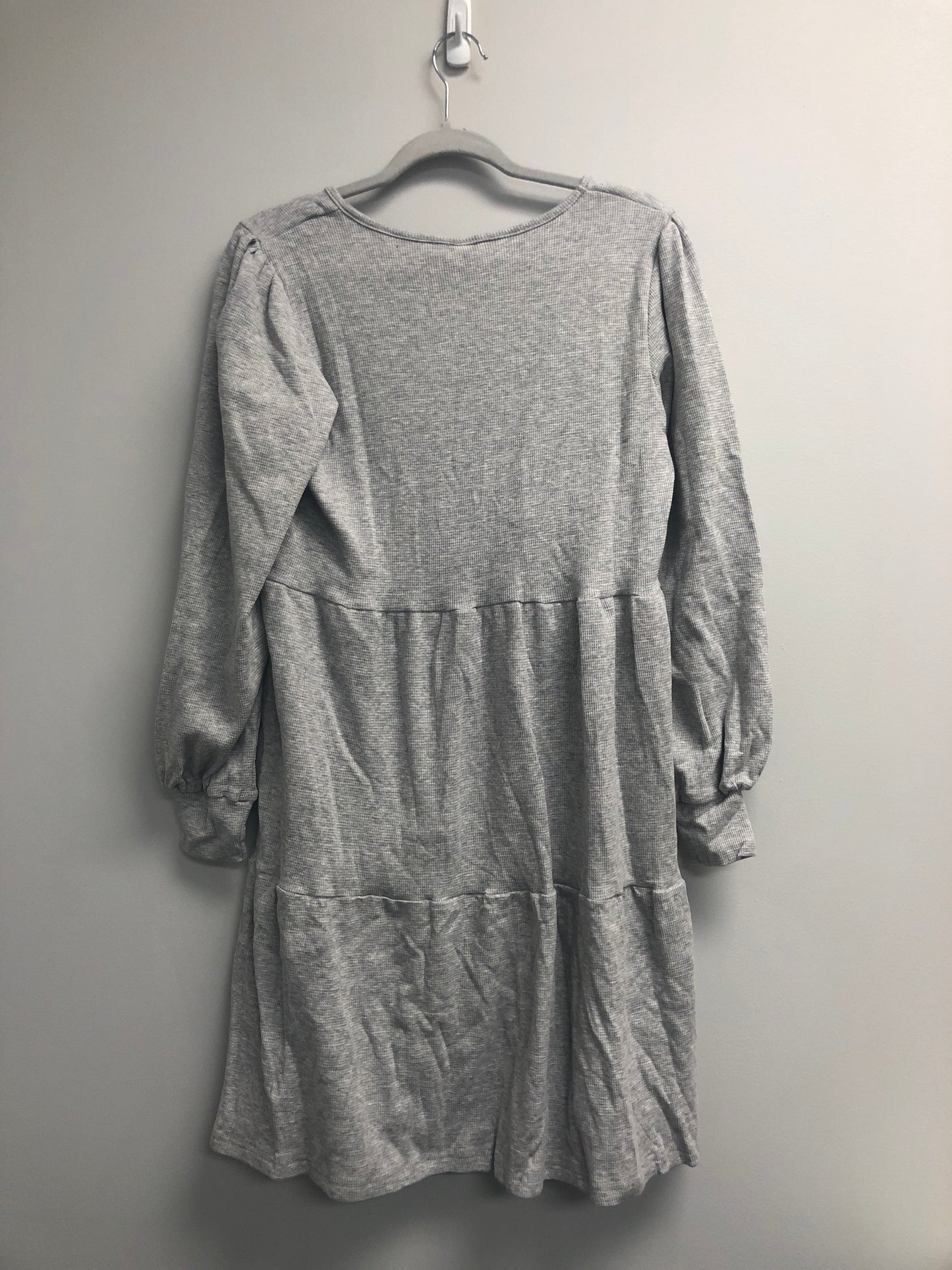 Outlet 6651 - Latched Mama Waffle Knit Nursing Dress - Oatmeal - Medium