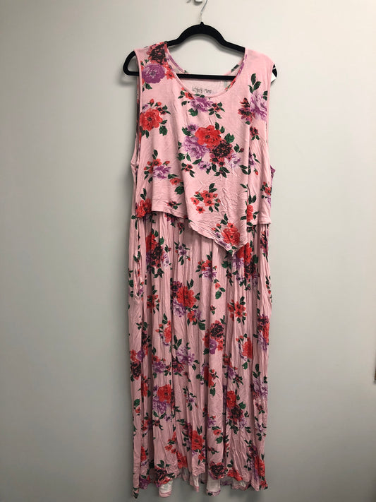 Outlet 7027 - Latched Mama Boardwalk Nursing Maxi - Watercolor Rose - 3X