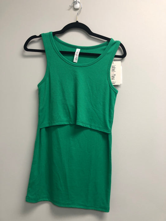 Outlet 6610 - Latched Mama Ribbed Nursing Tank - Kelly Green - Extra Small