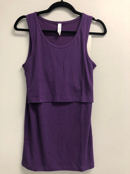 Outlet 7012 - Latched Mama Ribbed Nursing Tank - Plum - Small