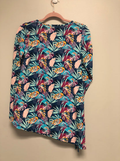 Outlet 6572 - Latched Mama Asymmetrical Nursing Swim Cover Up - Final Sale - Tropical Teal - Extra Small