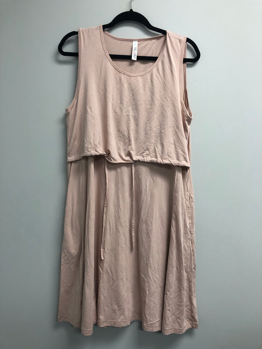 Outlet 6970 - Latched Mama Drawstring Tank Dress 2.0 - Blush - Extra Large