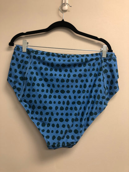 Outlet 6916 - Latched Mama High Waisted Swim Bottoms with Pockets - Teal Surf - Extra Large