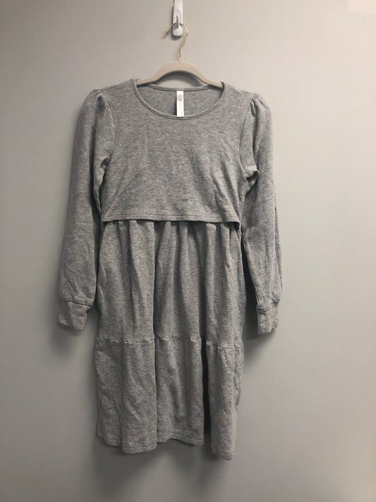 Outlet 6650 - Latched Mama Waffle Knit Nursing Dress - Oatmeal - Medium