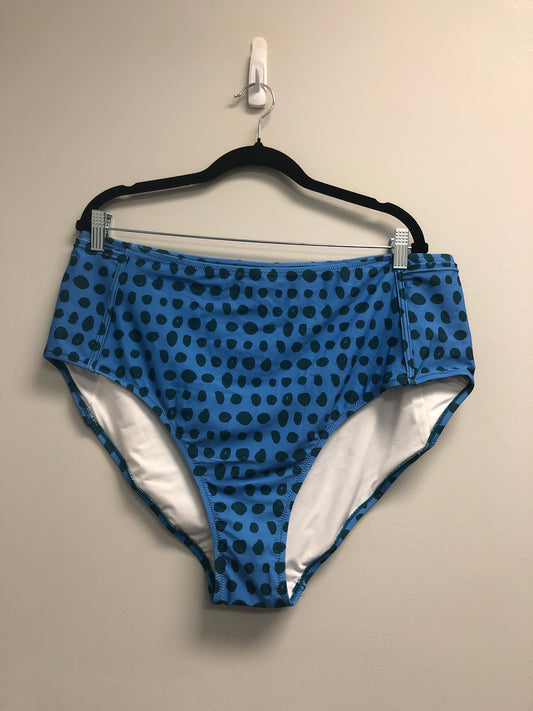 Outlet 7116 - Latched Mama High Waisted Swim Bottoms with Pockets - Final Sale - Teal Surf - 2X
