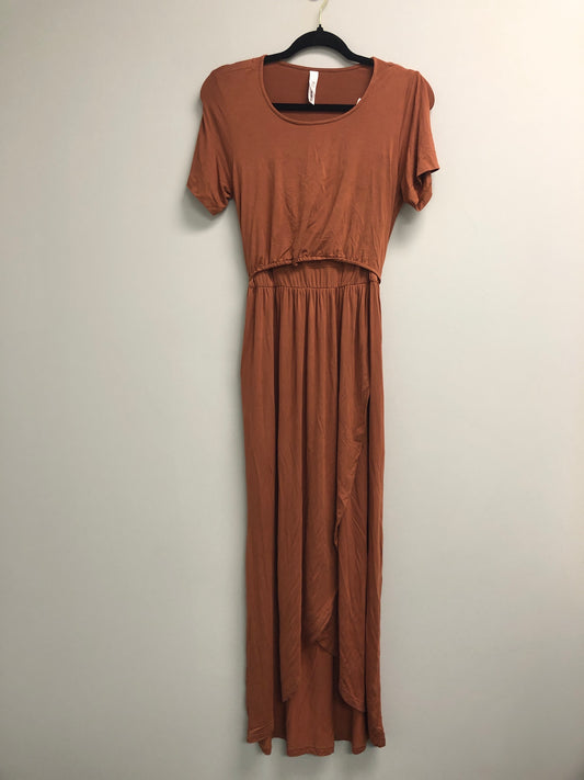 Outlet 6955 - Latched Mama Petal Maxi Nursing Dress - Copper - Small