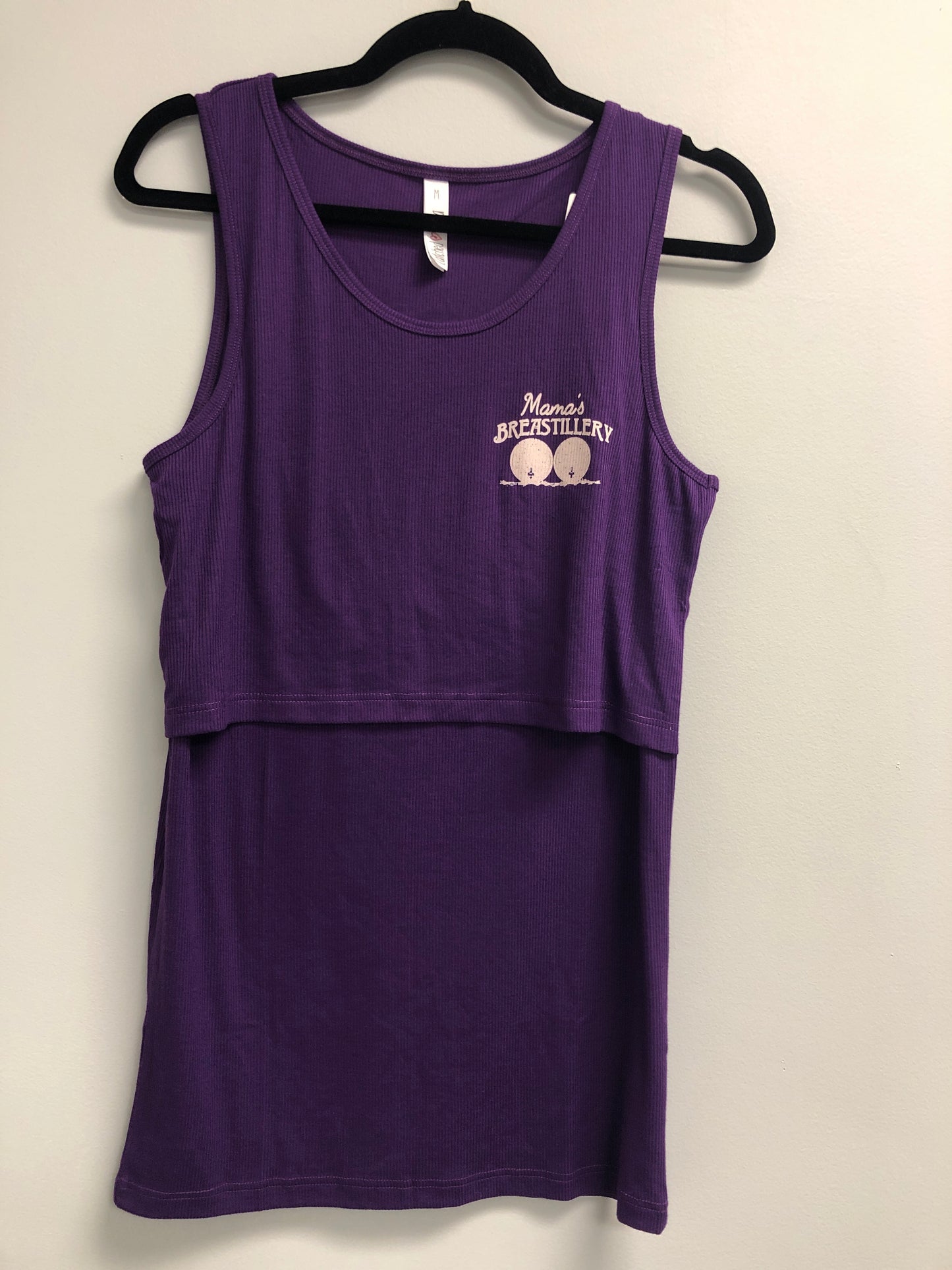 Outlet 7006 - Latched Mama Ribbed Nursing Tank - Plum - Medium