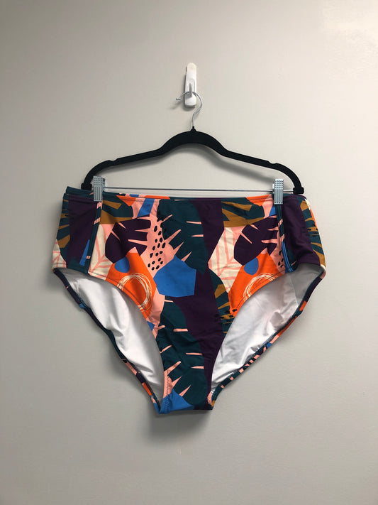 Outlet 7112 - Latched Mama High Waisted Swim Bottoms with Pockets - Final Sale - Golden Beach - 2X