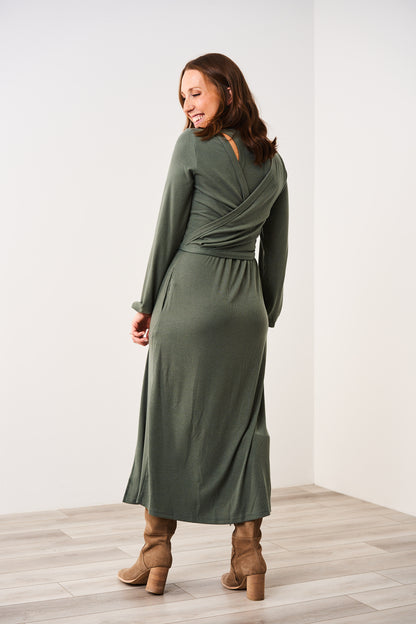 Latched Mama Ribbed Long Sleeve Nursing Wrap Top