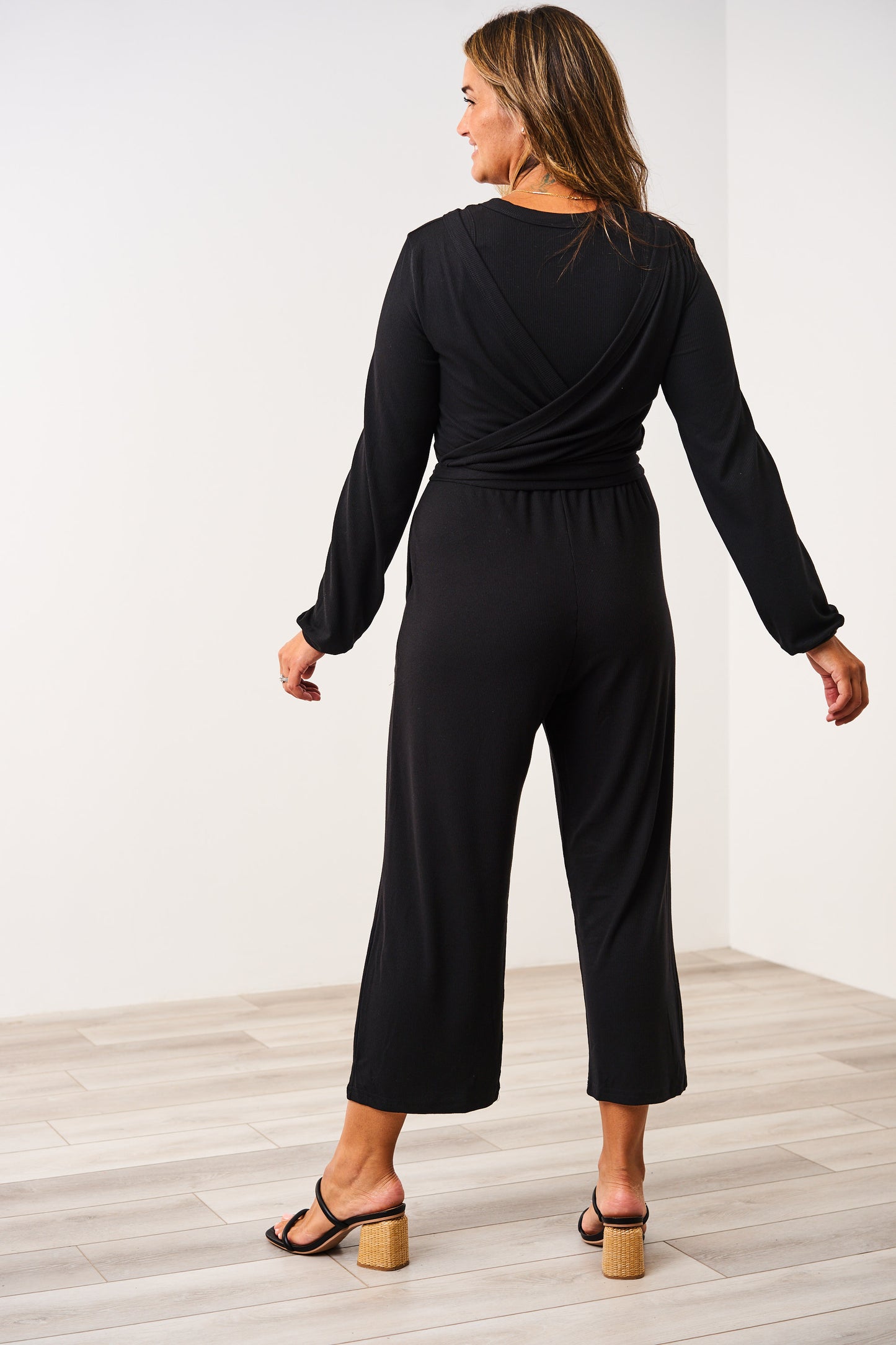 Latched Mama Ribbed Long Sleeve Nursing Wrap Top
