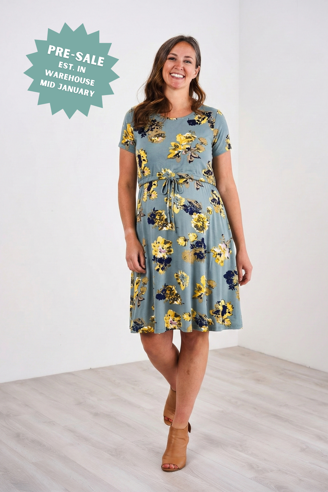 Latched Mama Drawstring T-Shirt Nursing Dress