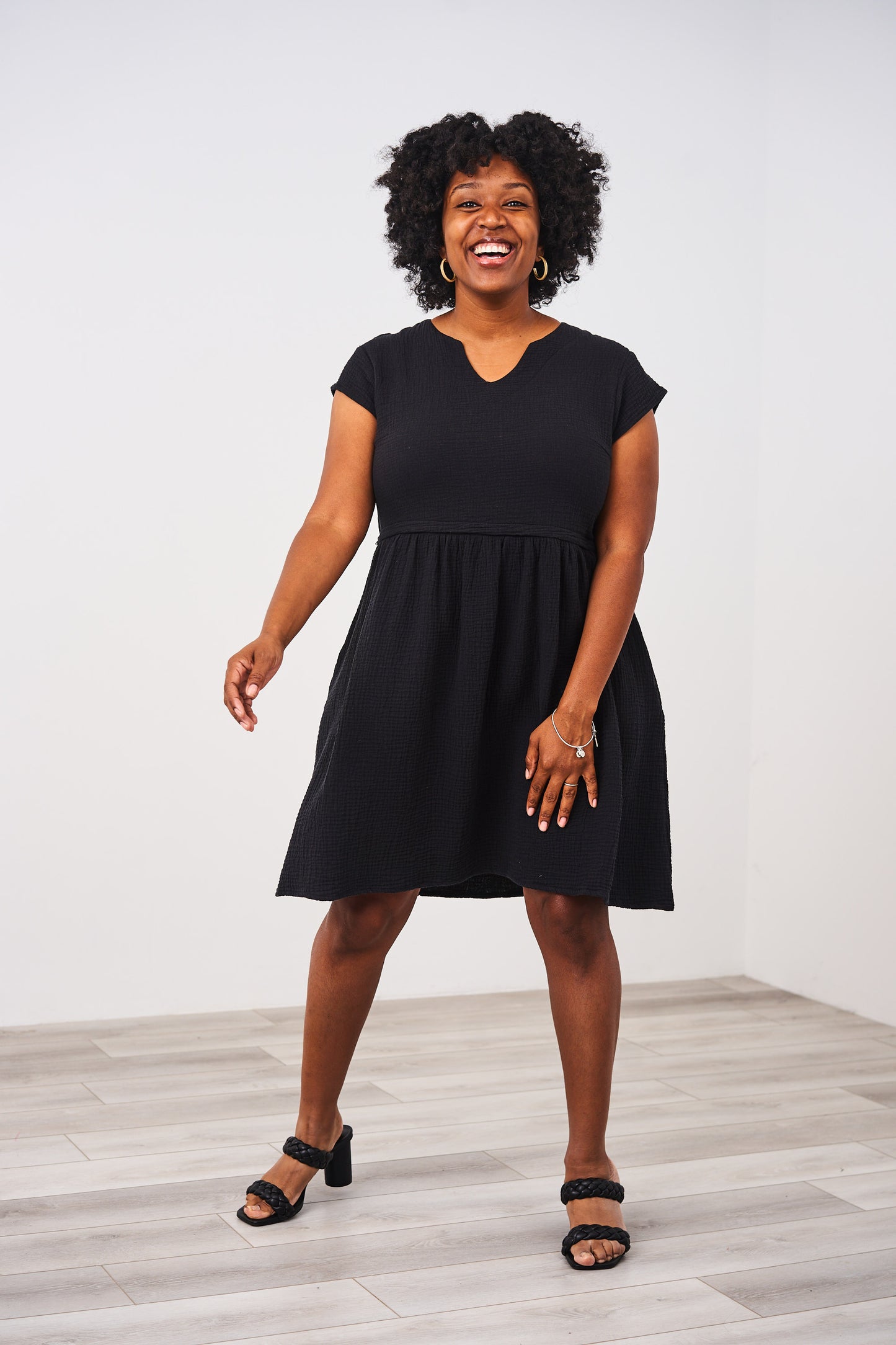 Latched Mama Coastline Cotton Zip Nursing Dress