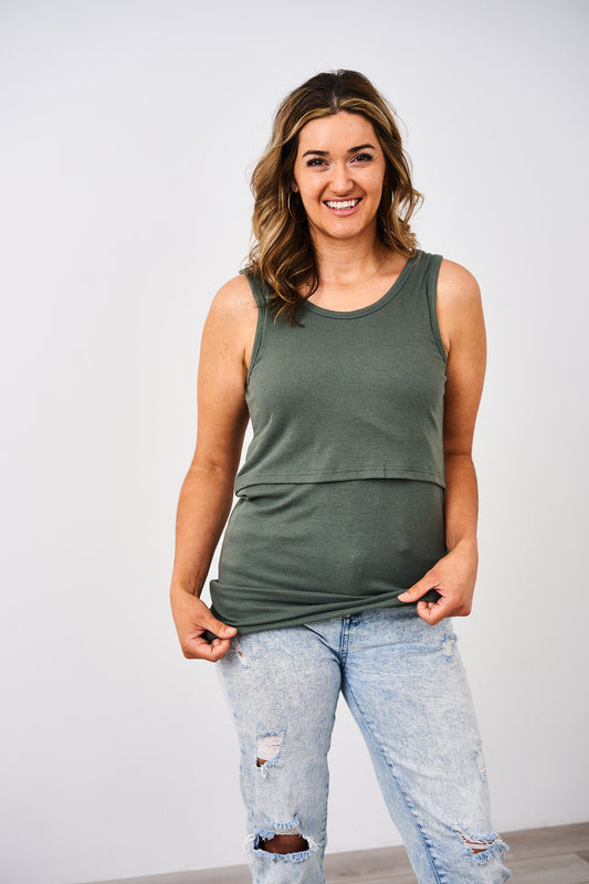 Latched Mama Ribbed Nursing Tank