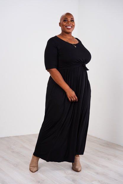 Latched Mama Front Knot Nursing Maxi Dress